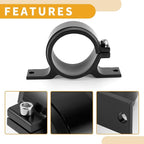 1pcs 58mm Universal Fuel Filter Mounting Bracket - Car Fuel Pump Clamp Holder - Aluminum Alloy Black