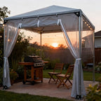 Curtain Patio Enclosure with Zippe, Heavy Duty PVC Transparent Tarpaulin Side Panels, Outdoor Clear Tarp Curtains for Porch, Pergola, Gazebo, Balcony, Patio(2x2m)