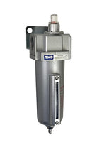 1/2" NPT Industrial Coalescing 0.01u Micron Filter Removes 99.98% of Oil, Moisture Vapor, Aerosols from Compressed Air Lines, 5oz Bowl, Manual Drain