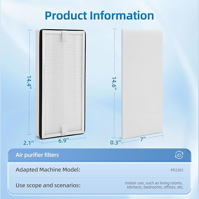 PP2301 Filter Replacement Compatible with WECREAT PP2301 Solder Smoke Fume Extractor,3 Pre-Filter Combined