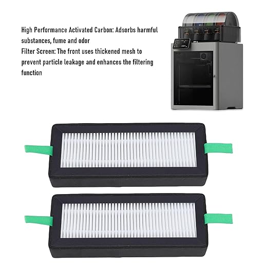 Hyuduo 2PCS Air Filter Cartridges for Lab Series 3D Printer 13 Activated Carbon Replacement Filters with 1 Brush Captures Nano Particles HCHO VOC Odor