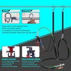 CheeMuii 15 FT Semi Truck Air Line Kit with Gladhands, Air Line Holder, Springs & 7 Way Trailer Cord