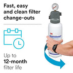 3M Water Filtration Replacement Cartridge for Commercial Ice Maker Machines HF40-S for High Flow Series ICE140-S, Reduces Bacteria, Sediment, Chlorine Taste and Odor, Cysts, Inhibits Scale