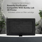 3D Printer Activated Carbon Air Filter Cartridge for Bambu Lab X1C/P1P/P1S/X1/X1E, Air Purifier Filter Replacement, Easy to Install 3D Printer Accessories Ultra-Absorption for 3D Printing Filament