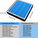 CF10134 Cabin Air Filter Compatible with 2008 2009 2010 2011 2012 2013 2014 2015 2016 2017 2018 2019 2020 2021 2022 Honda Civic Accord CRV Odyssey Passport Pilot Air Filters
