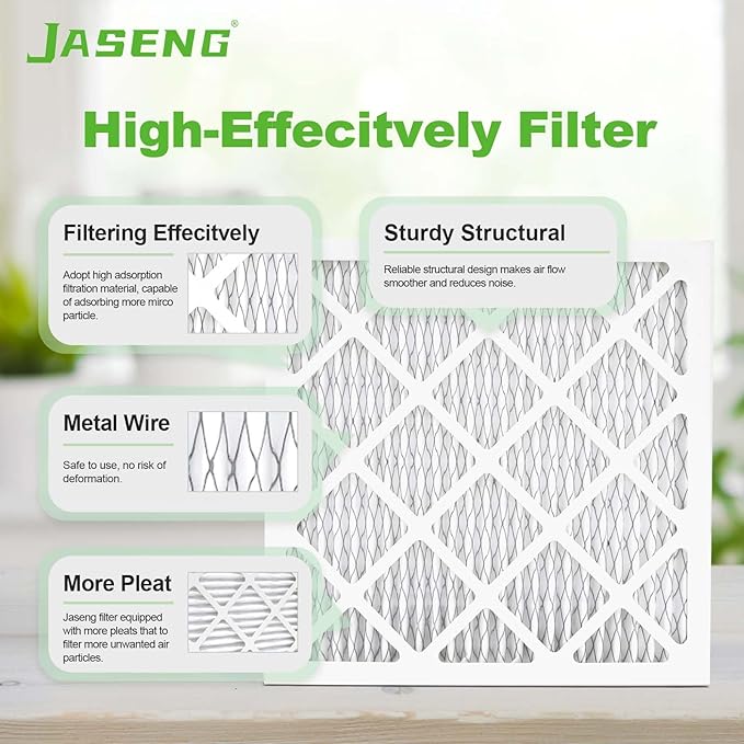14x14x1 Air Filters, MERV 8 Pleated HVAC Furnace Filters (2-Pack) - Dust Defense, MPR 600 - exact dimensions: 13.75"x13.75"x0.75" - Replacement for AC, Heater, and Ventilation Systems