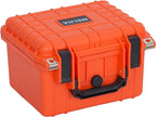 MEIJIA Portable All Weather IP67 Waterproof Camera Case,hard case with Customizable Fit Foam,Fit Use of Drones,Camera,Equipments,10.62 x9.68x6.87inches(Orange)