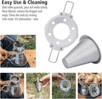 iBasingo Titanium Coffee Filter Pour Over Coffee Dripper with Foldable Holder Metal Cone Filter Paperless Reusable Portable for Home, Work, Outdoor Travel, Camping Ti6004P
