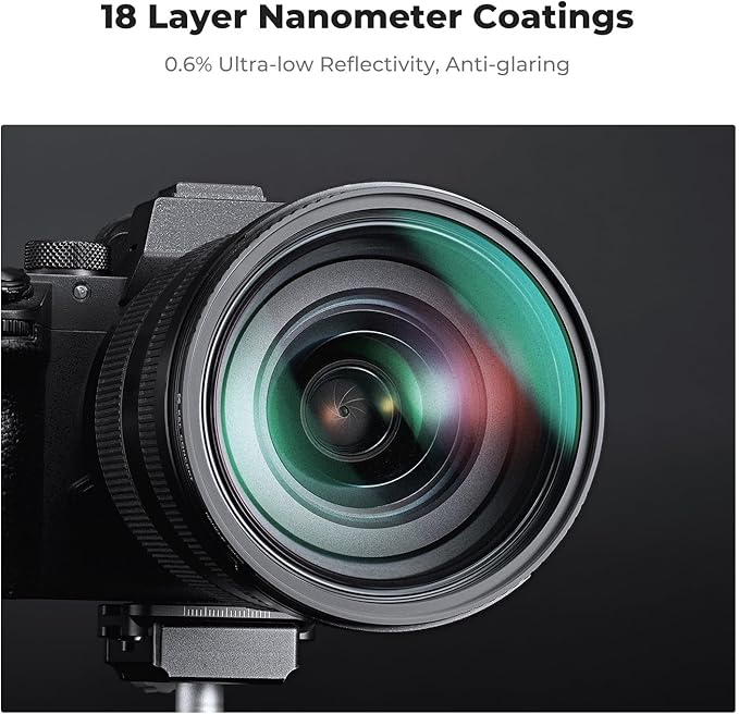 K&F CONCEPT 49mm Black Diffusion 1/4 & 1/8 Filters Kit Mist Cinematic Effect Filters Set with Multi-Layer Coated for Camera Lens - K Series