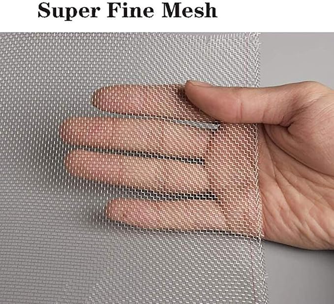 KISKIS 304 Stainless Steel Woven Wire Mesh, Wire Mesh Window Screen Mesh, Prevent Mouse Mice Snakes Hornets Rodents Entering,Easy to Cut and Install,60X300CM24X118INCH
