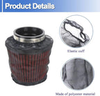 Air Filter Cover Small Dustproof Protective Cover Fits for Harley Davidson Touring Model Universal Cold Air Intake Filter Sock Wrap (Size S), 1 Pack