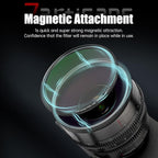 7artisans Nano Magnetic Filter UV Filter ND Light Reduction Filter/CPL Polarization Filter/GND Gradient Filter/Black Mist 1/4 Portrait Photography Filter Suitable for Lens(82mm ND1000)