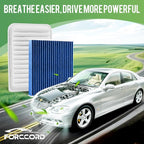 Cabin & Engine Air Filter Fit for Toyota Corolla 2009-19, Matrix 2009-14, Yaris 2007-18, Scion xD 2008-14, Vibe 2009-10 Activated Carbon Cabin Filter Replace#CF10285 CA10190 Car Accessories