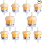10PCS 1/4" 6mm-7mm Gas Inline Fuel Filter, with magnet, Fit for ATV Scooter Moped Go Kart Dirt Bikes Snowblower Motorcycle Lawnmower Taotao Small Tractors Snowmobiles Garden Tillers Generators