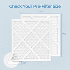 Vilaso 10 Pack MERV 10 Replacement Pre-Filter Compatible with AlorAir CleanShield HEPA 550 & Abestorm HEPA 550 Air Scrubber, 13.7" x 14.8" x 0.8", Extends HEPA Filter Life