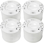 PuroAir 240 Replacement Filter - HEPA Filters up to 99.9% of Smoke, Pollen, Dust and Common Household Pollutants - HEPA Air Filter Replacement for PuroAir 240 Air Purifier (4 Pack)