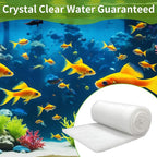 Aquarium Filter Floss 24"x36"x0.13" Filter Floss for Fish Tank -Micro Fine Multi-Layer Polishing Aquarium Filter Pad-Filter Media Roll for Crystal Clear Water Cut to Size