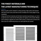 12x8 Vent Cover(Duct Opening Size),Air Return Vent Cover,Flat Vent Cover,Rejillas De Aire Acondicionado para Casa,Return Air Grilles,Outer Dimensions:13.75"Wx9.75"H(12"W x 8"H, Duct Opening)