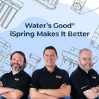 iSpring WGB32B-KS+AHPF12MNPT16X2 3-Stage Whole House Water Filter, Reduces Heavy Metals, Hydrogen Sulfide, Chlorine, Chloramine, Sediments w/ 3/4'' Push-Fit Braided Stainless Steel Hose Connectors