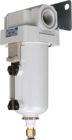 PneumaticPlus SAF400-N04BD-MEP Compressed Air Filter 1/2" NPT, 10 Micron Element, Metal Bowl, Auto Drain, Bracket Included