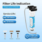 Under Sink Water Filter System, Reduce Heavy Metals/Chlorine/PFAS/PFOA/PFOS/Odor/Sediment, NSF/ANSI 42&53 Improve Taste, EZ Change Life Indication Mineral pH+ Under Sink Water Filter (Jumbo)