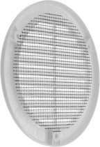 Vent Systems 4" Inch (Opening Dimensions) White Soffit Vent Cover - Plastic Round Air Vent Grille - Built-in Mesh Screen - HVAC Register Louver for Bathroom, Home, Kitchen