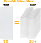 GCGOODS 15 Pcs 4" x 12" Air Filters for Home, Reusable & Washable, 3 Layers Register Vent Filters for Indoor Grille Filtration, Reduce Dander, Dirt, Dust and Pollen, Floor Vent Filters, White