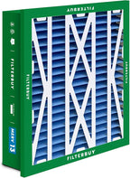 Filterbuy 20x25x5 Air Filter MERV 13 Optimal Smoke & Allergy Defense (2-Pack), Electrostatic Pleated HVAC AC Furnace Filters Replacement for Honeywell Return Grille (Actual Size: 18.38 x 23.38 x 3.69)