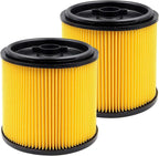 ATXKXE VCFS Replacement Filter for Vacmaster Standard Cartidge Filter and Retainer, 2pack