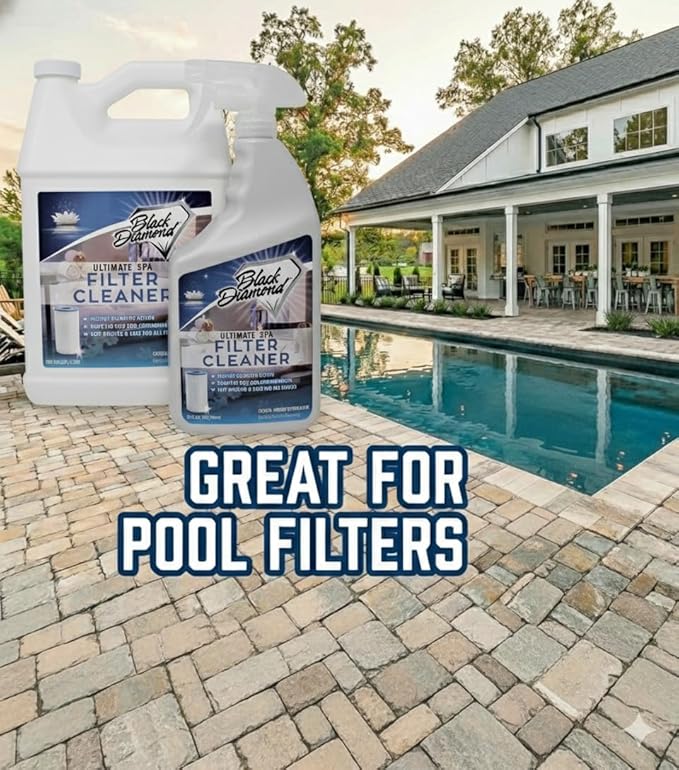 Black Diamond Stoneworks Ultimate Spa Filter Cleaner Fast-Acting Spray. Works Instantly on Hot Tub & Pool Filters Leaving Behind no Sticky Residue. Prolongs Filter Life and Pool Equipment. No Soaking