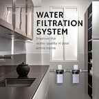 Airthereal Whole House Water Filter Housing, 10" x 4.5" Sediment Carbon Cartridge Universal Housing, Pre-Filtration System for Well and City Water with 1" NPT Port (Clear Housing)