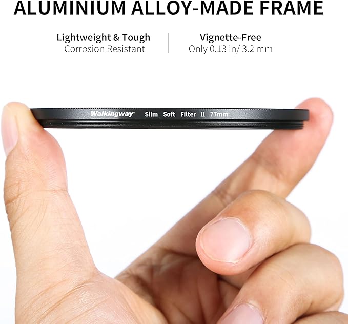 Walking Way 39MM White Pro Mist Diffusion Filter Soft Focus Filter Dreamy Fog Effect Circular Lens Filter Softening Diffuser for Digital DSLR Camera and Video(Medium-Soft 2, 39MM)