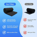 Aquarium Carbon Pad -Premium Cut to Fit Carbon Infused Filter Pad Media for Crystal Clear Fish Tank and Ponds (10.5x72in)