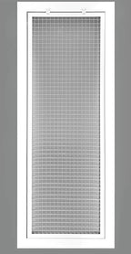 HVAC Premium 14'' x 36'' Cube Core Eggcrate Return Air Filter Grille for 1'' Filter - Aluminum - White [Outer Dimensions: 16.5'' x 38.5]