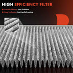 A-Premium Cabin Air Filter with Activated Carbon Compatible with Buick, Chevrolet, GMC, Saturn Models - Enclave, Traverse, Acadia, Acadia Limited, Outlook