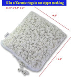 AQUACITY Premier Bulk Bio Ceramic Rings Filter Media for Aquarium Koi Fish Pond Reef Filter (5 Lbs)