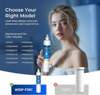 Waterdrop Plus WDP-F19C Replacement for GE® RPWFE®, RPWF (with CHIP) NSF 401 Refrigerator Water Filter, Compatible with WSG-4, GFE28GBLTS, GFE28GSKSS, PFE28KMKES, 2 Filters（Package May Vary）