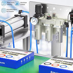 TAILONZ PNEUMATIC 0-240PSI 3/4" NPT Industrial 3-Stage Air Dryer System – Particulate Filter, Coalescing Filter, Desiccant Dryer & Regulator (Auto Drain)