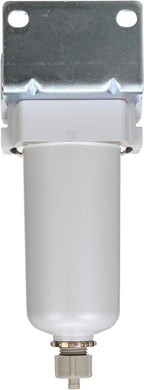 PneumaticPlus SAFD400-N04B-MEP Compressed Air Coalescing Filter, 0.01 Micron 1/2" NPT - Metal Bowl, Manual Drain, Bracket