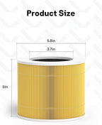 Leemone Core Mini Pet Replacement Filter for LEVOIT Core Mini Air Purifiers, High-Efficiency Activated Carbon, Replace Part Core Mini-RF, 2 Pack,yellow