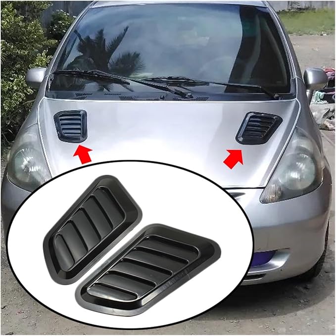 Car Hood Scoop Air Intake Vents Compatible For Hyundai Ix35 Solaris Compatible For Renault Captur Compatible For Kia And Sportage 4(Red)