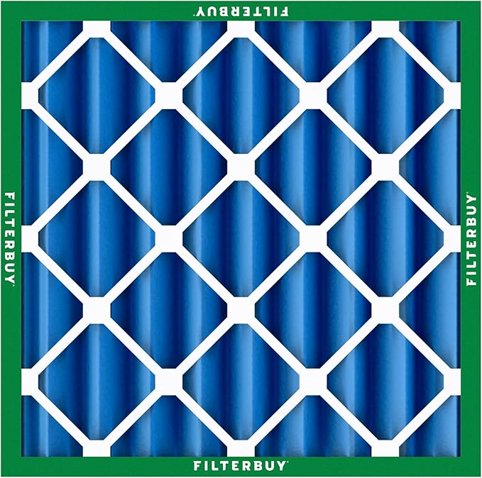 Filterbuy 20x20x4 Air Filter MERV 13 Optimal Smoke & Allergy Defense (6-Pack), Electrostatic Pleated HVAC AC Furnace Filters Replacement, Made in USA (Actual Size: 19.50 x 19.50 x 3.63)