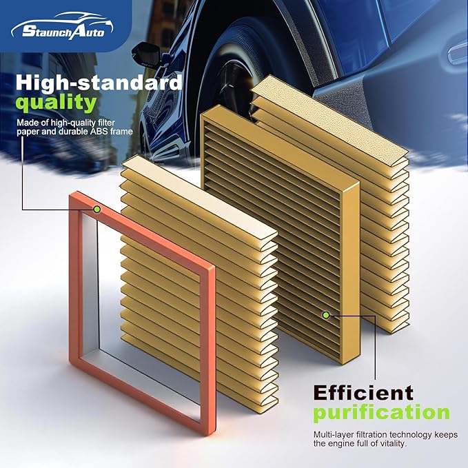 Engine & Cabin Air Filter for Dodge Durango 2011-2026, Grand Cherokee 2011-2022, Grand Cherokee WK 2022 Air filter for Car Replacement CF11183 CA10755 Automotive Accessories-2 Pack