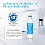 AQUA CREST LT1000PC ADQ747935 Refrigerator Water Filter and Air Filter, Replacement for LG® LT1000P®/PC/PCS, LMXS28626S, LFXS26973S, MDJ64844601, ADQ74793501, ADQ74793502 and LT120F®, 4 Combo