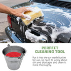 Bullet Car Wash Bucket Grit Trap Inserts, Vehicle Detailing Wash Filter for Remove Dust and Dirt, Automotive Cleaning Tool Fits 12 Inch Diameter Bucket, Universal for SUV RV Truck (Red)