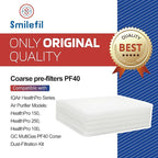 Smilfil 5 Pack PF40 Replacement Pre-Filter Pads Compatible with IQAir PF40 Coarse Dust Pre-Filtration Air Purifier