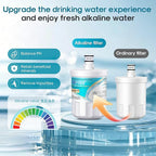 ICEPURE Alkaline 5231JA2002A Refrigerator Water Filter Replacement for LG LT500P, ADQ72910901, GEN11042FR-08, Kenmore 9890, ADQ72910907, LFX25973S, LFX25974ST, 46-9890, LSC27925ST, Enhances PH, 3Pack