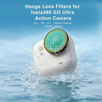 Haoge ND Filter Kit for Insta360 GO Ultra, ND8 ND16 ND32 ND64,4 Pack Light Reduction Exposure Control Optical Glass Filters with Multi-Layer Coating