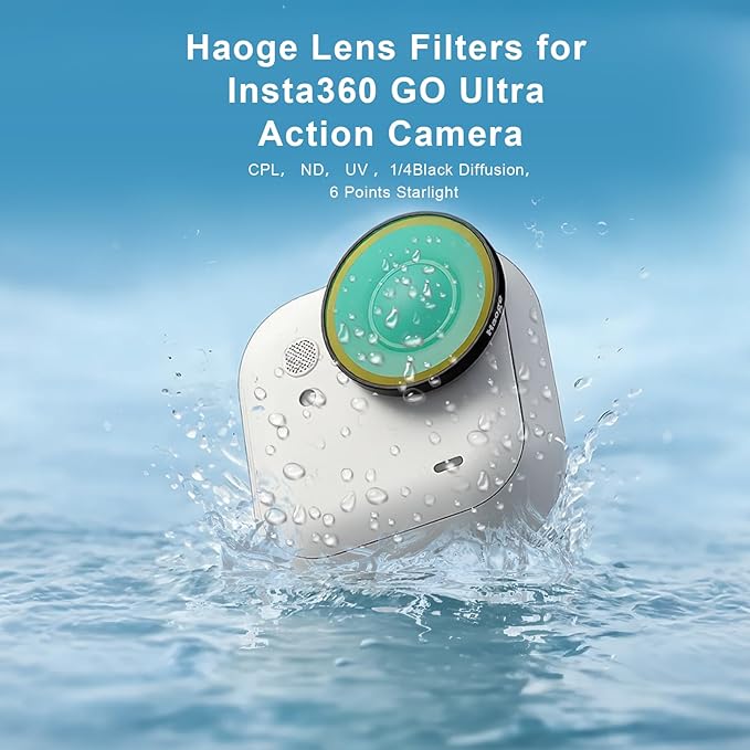 Haoge CPL Filters for Insta360 GO Ultra, CPL Polarizer Filter for Go Ultra, Multi Coated HD Optical Glass Filter with Screen Protector