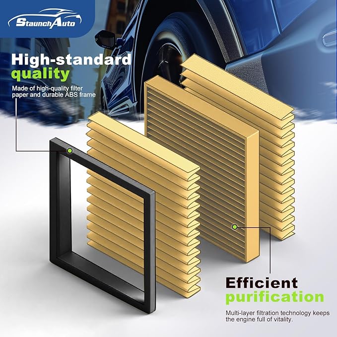 Engine&Cabin Air Filter for Silverado&Sierra 1500/2500 HD/3500 HD, Suburban/Suburban 3500 HD, Tahoe, Yukon, Cadillac Escalade Air filter Replacement CF11809 CA8755A Automotive Accessories